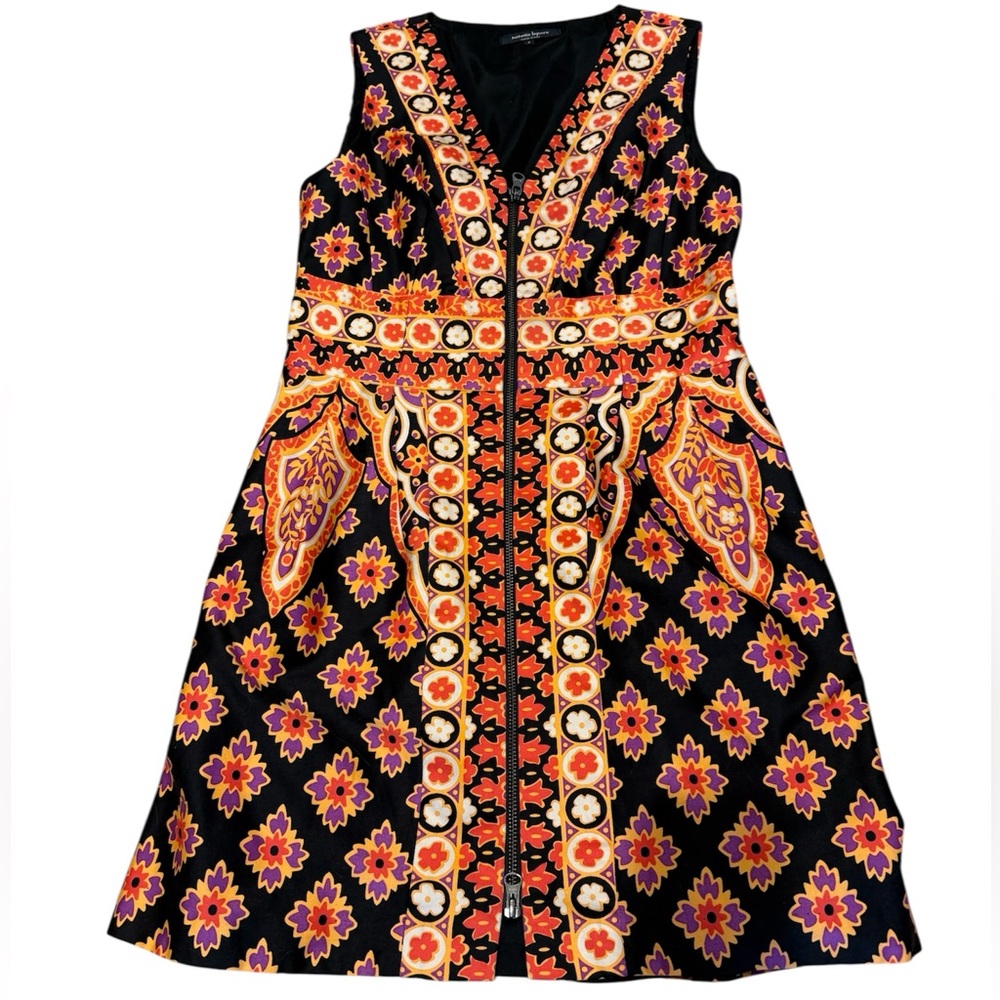 VINTAGE Nanette Lepore Colorful Floral Moroccan Inspired Mini Dress